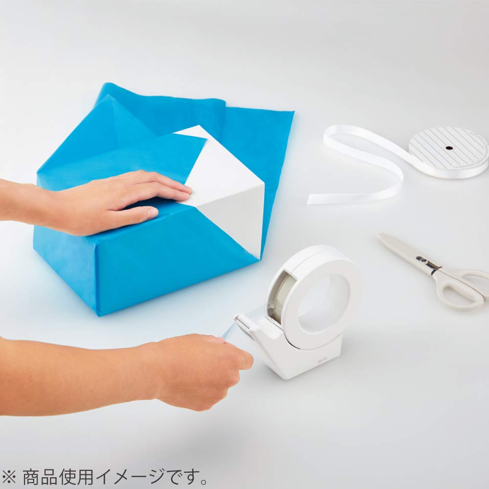 KOKUYO Tape Cutter GLOO Suction Cup Handy Type Large Roll Exclusive White Body Size: H133xW38xD149mm/164g T-GM500W