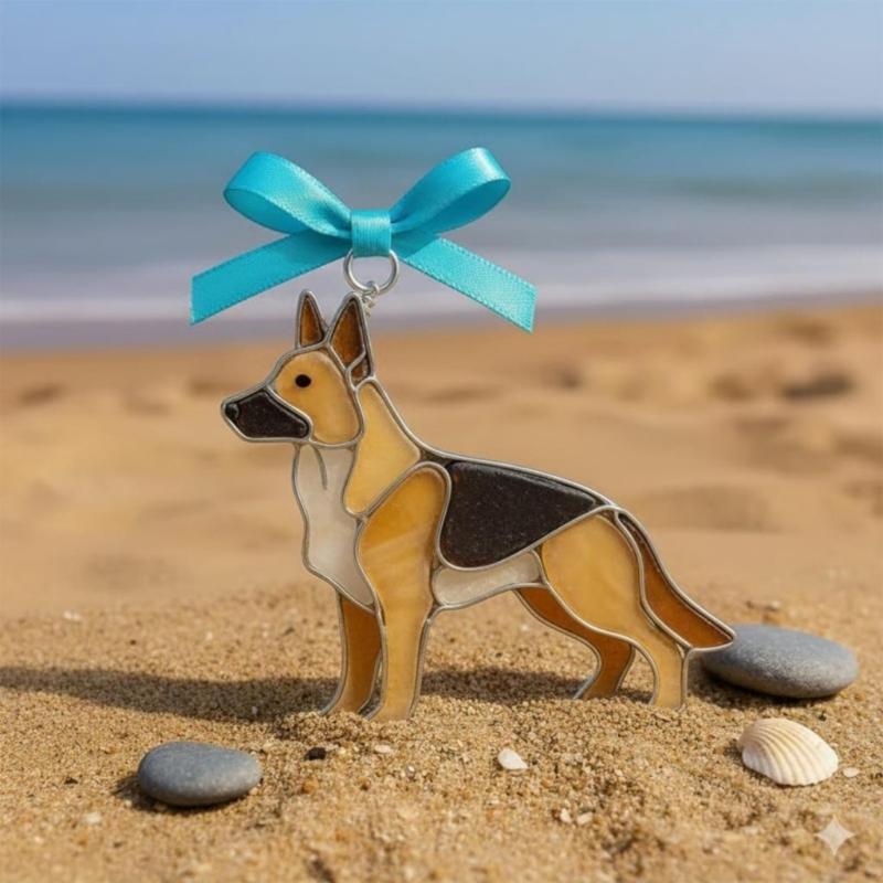 Creative Dog Light Catcher with Festival Color Accent Creating Holiday Charm for Any Window Decoration Occasion