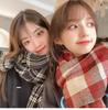 Korean Retro Double-Sided Plaid Scarf - Women's Classic Autumn/Winter Warm Accessory