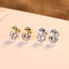 New S925 Sterling Silver Stud Earrings Exquisite Zircon Earrings For Women Glamour Jewelry Gifts