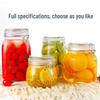 Large Transparent Glass Storage Jar with Lid for Grains, Pickles, Honey, and Tea - Moisture-proof and Airtight