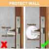 Door Stopper Wall Protector, Adhesive Bumper Protector, Reble Rubber Door Stops from Door Knobs, Shock Absorbent Wall Shield for Door Handle (Clear-4