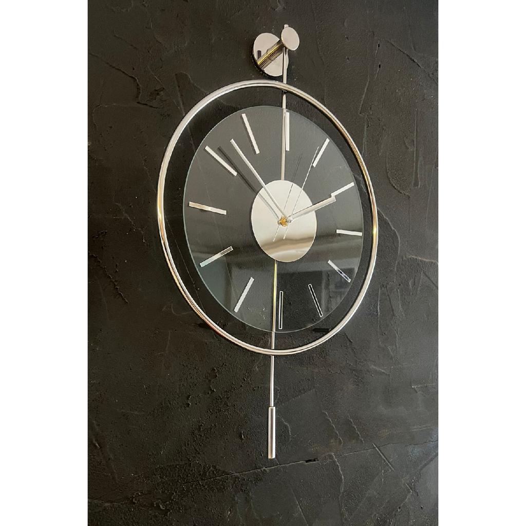 Hochwertige massive Glas-Metall-Wanduhr, moderne dekorative Metall-Wanduhr