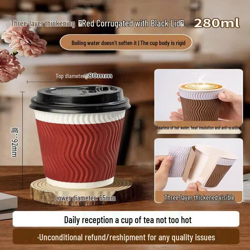 Youluo 3-Layer Thickened Rice Husk Coffee Cups