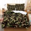 Camouflage Quilt Duvet Cover Set Full Size King Queen 3D Bedding Sets Pillowcase Linen Leopard Double Single Bed 220x240 200x200