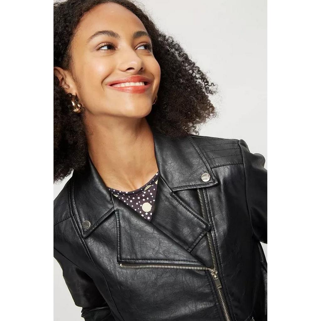 Dorothy Perkins Womens/Ladies Faux Leather Tall Biker Jacket