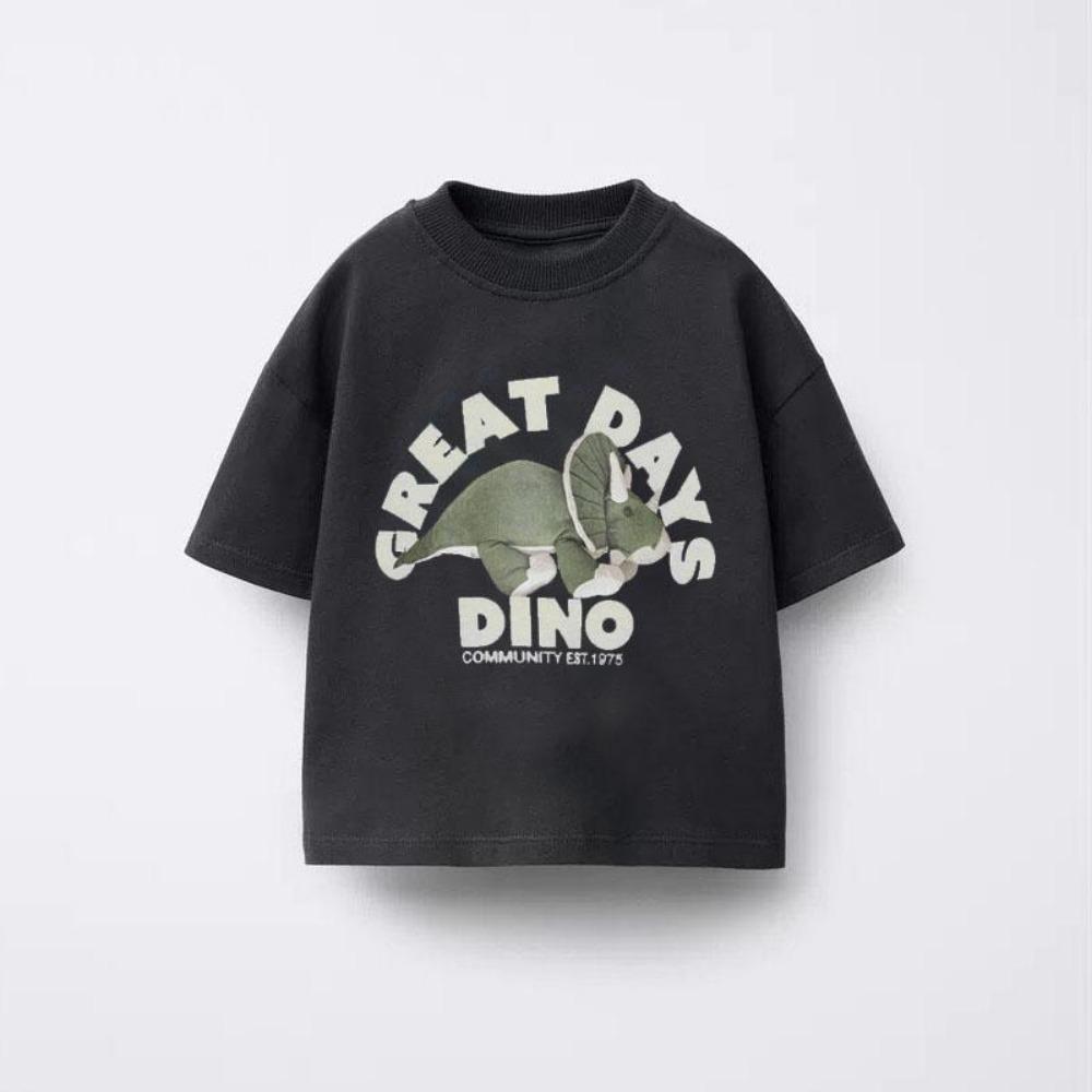 

Animal Pattern Boys Clothes T-shirt Summer New Simple Fashion Short Sleeve Tops Kids Tees Round Collar Print Children s T Shirts 100