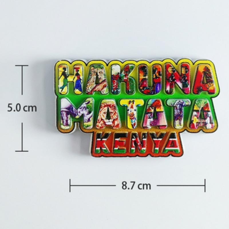 Kenya Fridge Stickers Africa Travelling Souvenirs Big Five Refrigerator Stickers Home Decor Wedding Gifts Whieboard Stickers