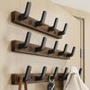 Walnut Coat Rack Solid Wood Hooks Key Bag Extended Storage Hanger for Entrance Door Hallway Wall Decor Furniture clothing rack