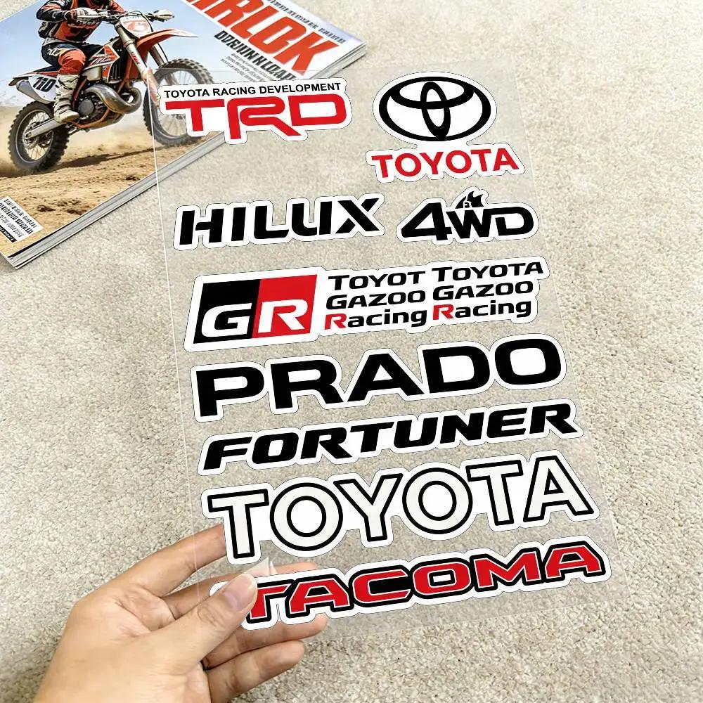 FOR TOYOTA TRO GR Durable Waterproof Reflective Decor Sticker Scratch Cover For Motorcycle Car Helmet Fridge Accessories