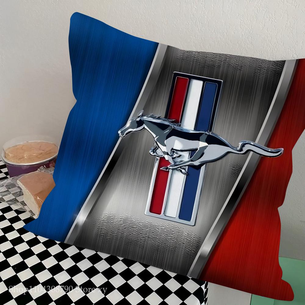 1 τεμ. Μόδα Αυτοκινήτου Λογότυπο F-Ford M-MustangS Μαξιλάρι Υπνοδωμάτιο Καναπές Αναψυχή Άνεση Μαξιλάρι Αυτοκίνητο Σαλόνι Διακόσμηση Σπιτιού
