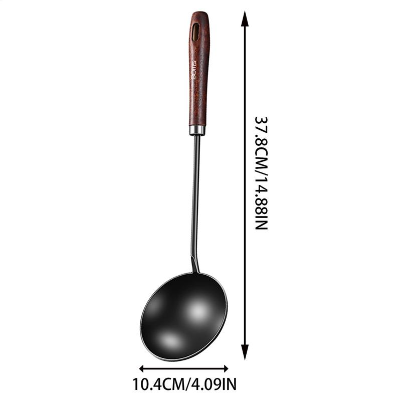 Soup Spoon Non-stick Metal Ladle Multifunctional Cooking Utensils Reusable Kitchen Serving Tool For Home Restaurants