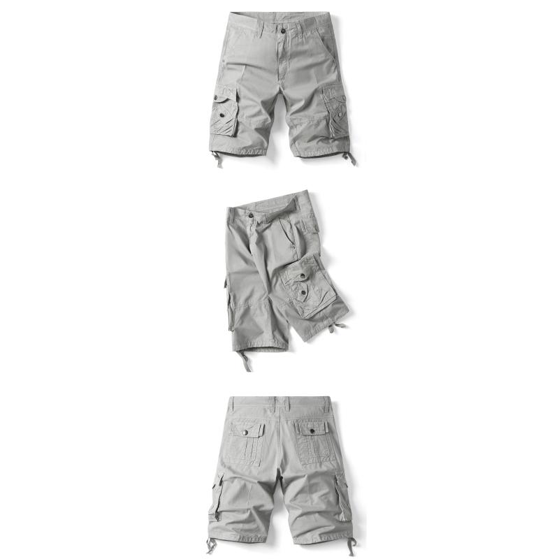 Summer Men's Urban Tactical Military Cargo Shorts Loose Casual Multi-Pocket Cotton Outdoor Hiking Combat Shorts