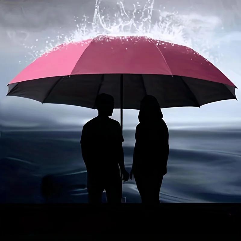 12 Ribs Extra Large Windproof Auto Open/Close Umbrella UV Sun Rain Dual Use Compact Portable Travel Fashionable Men Women