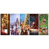 Christmas Door Cover Cute Reindeer Front Door Cover 35x82in Porch Welcome Sign Banner for Winter Holiday Party Photo Backdrop Decor
