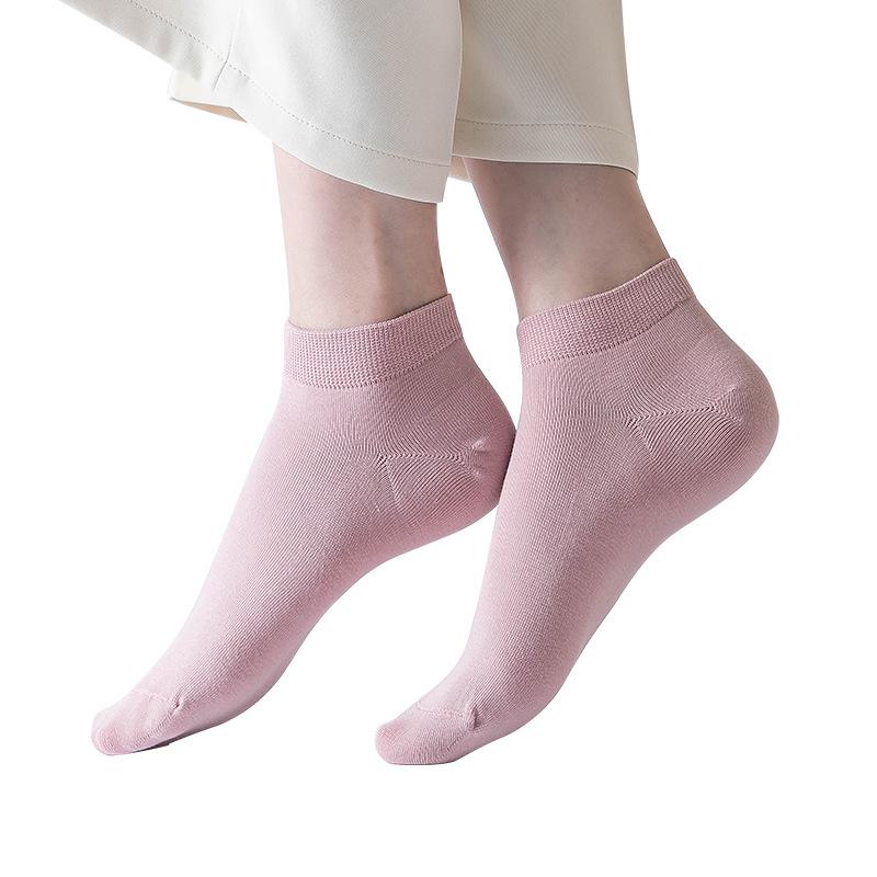 Female Spring and Summer Thin Pure Cotton Anti Bacterial Sweat Absorption Deodorant Short Tube Cotton Socks