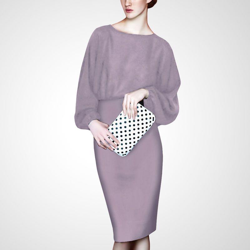 

Стильный черный облегающий топ-футляр с принтом для женщин Purple Suit M