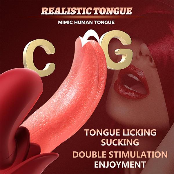 Realistic Tongue Licking Sucking Vibrator Nipples Clitoral Stimulator Clit Sucker Rabbit Sex Toys for Women Female Masturbation