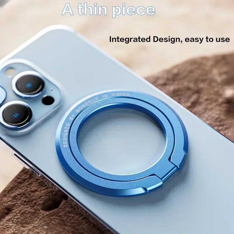 Magnetic Cell Phone Ring Holder Compatible with iPhone 12 13 14 15 Series For MagSafe Removable Cell Phone Grip Kickstand Phone Accessories