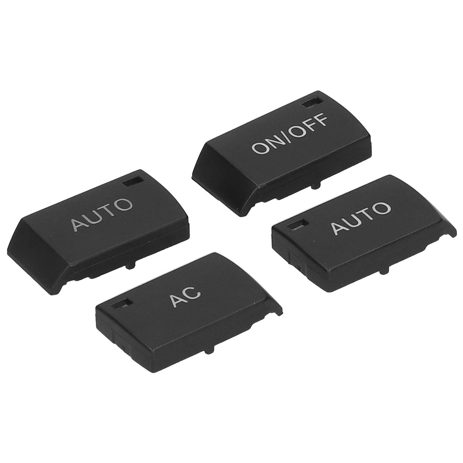 

4pcs Air Conditioning Switch Covers AC AUTO ONOFF Plastic Black Caps Fit for A6L Q7