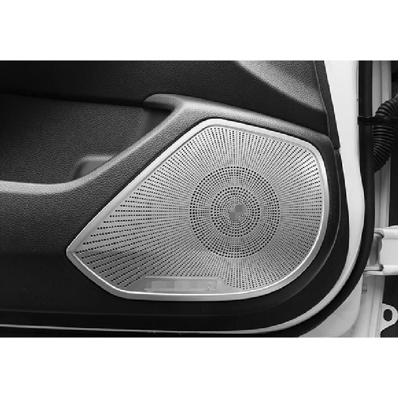 For Honda Accord 2018-22 Silver Titanium Inner Door Speaker Frame Cover Trim 2p