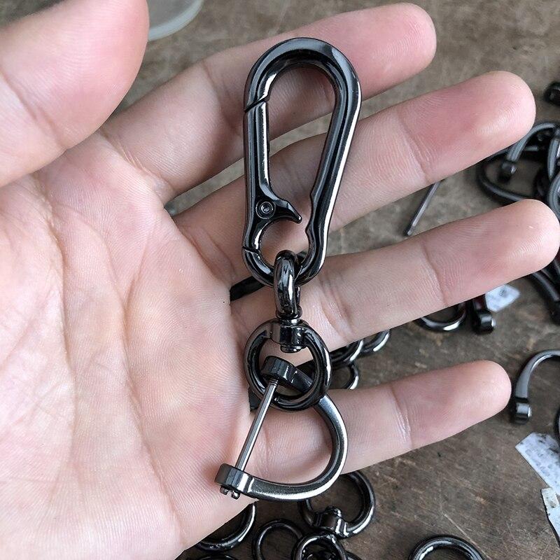 Portachiavi Uomo In Lega Di Zinco 9,9 Cm Con 2 Anelli - Colore Canna Di Fucile, Resistente E Anti Graffio