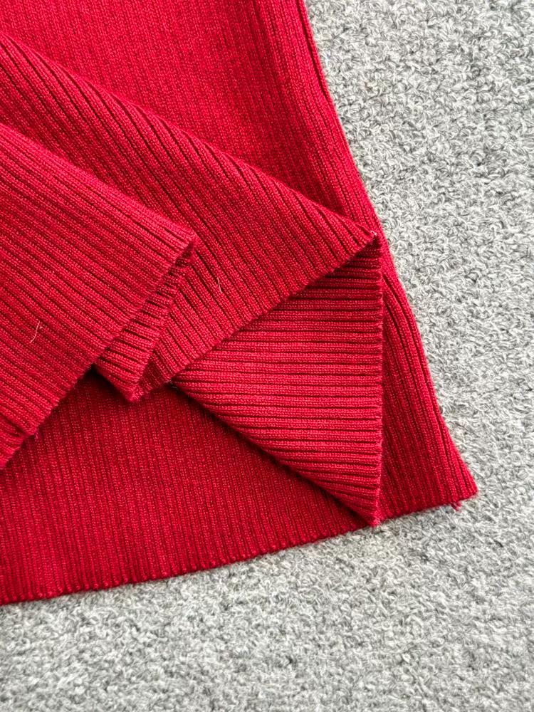 Осенне-зимнее платье с длинными рукавами — фото 12