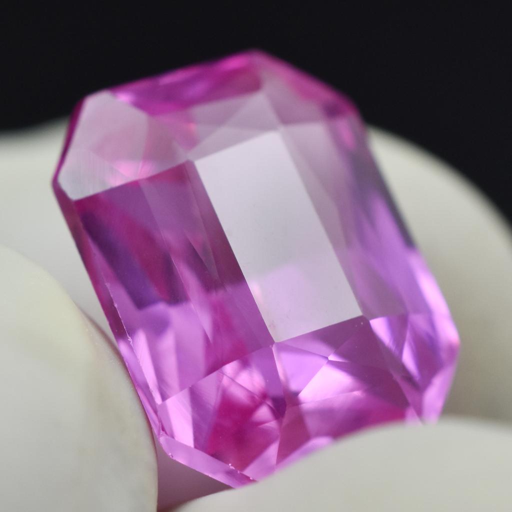 Natural Pink Sapphire Loose Gemstone 7.15 Ct Emerald Shape Unique September Birthday Birthstone
