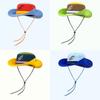 Color-blocked Design Fishermen Cap Sun Protection Big Brim Hats New Travel Bucket Hats  Outdoor Use