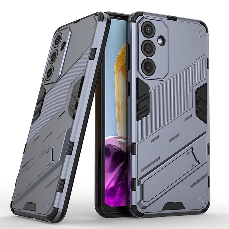 

Для Samsung Galaxy M55 M35 M54 M34 M14 M15 M13 4G F13 F14 F15 Punk Armor Протиударний міцний прогумований чохол з підставкою для ПК Стенд-тримач Оболонка M34 5G сірий