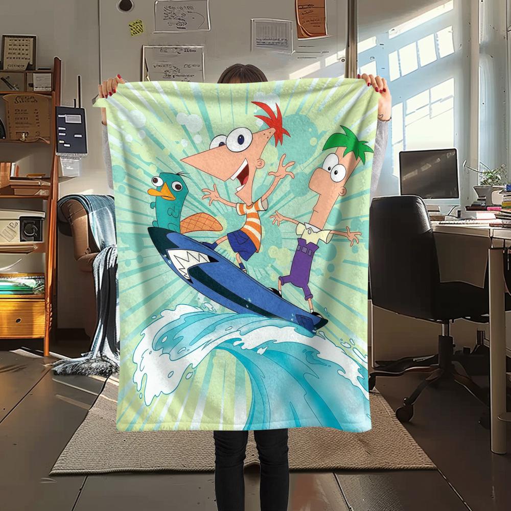 Phineas and Ferb2 Flannel Blanket, High quality Comfortable for All Seasons, Home Decor, Warmth and Comfort