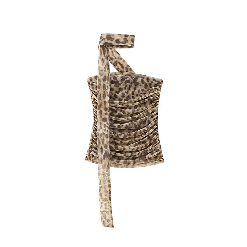 

Kaslead New Arrival Women s Clothing Fashion Style Print Tube Top Tops L