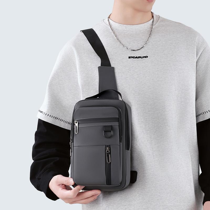 Men's Chest Bag Nylon Bag Large Capacity Shoulder Crossbody Bag