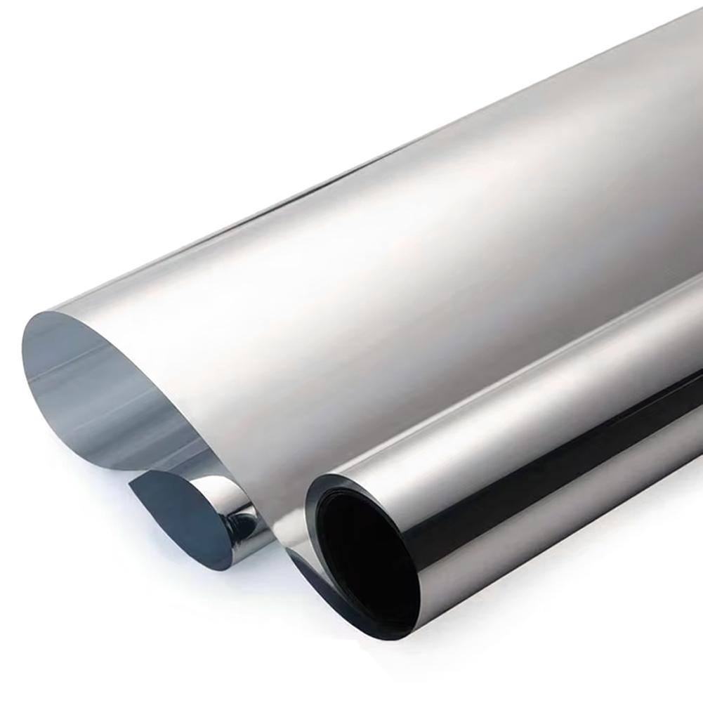 50 x 300 cm Univerzální Neřezané Automobilové Zrcátko Okenní Zrcátko Stříbrná Chromová Tónovaná Fólie Domů Samolepky na skla Nálepky na sklo Auto Exteriér Příslušenství