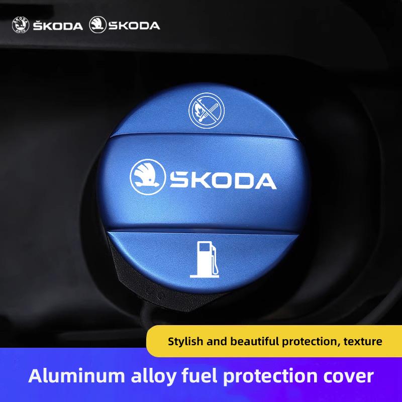 VMAD6 Car Fuel Filler Door Cover Fuel Tank Gas Caps Accessories For Skoda Octavia Kodiaq Enyaq iV Kamiq Scala Superb Fabia Rapid Karoq