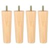 4Pcs Wooden Chair Legs High Quality Solid Wood Tapered Design for Dining Table Sofa Cabinet Workbench Replacement Feet