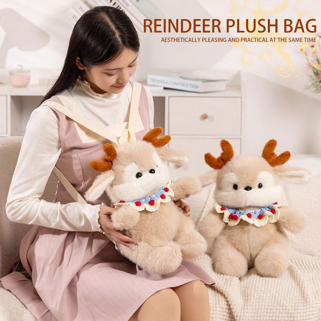 Puppentaschen, Plüschtiere, Hirschpuppen, Rucksäcke für Mädchen, Beruhigungspuppen für Kinder, Weihnachtsgeschenke