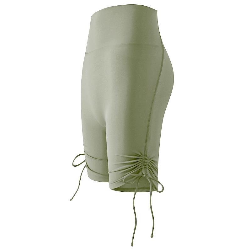 

Шорты для йоги с высокой посадкой и кулиской - Ощущение обнаженности, Подтягивающие бедра, Базовый слой, Длина три четверти/пять точек Large зелёный