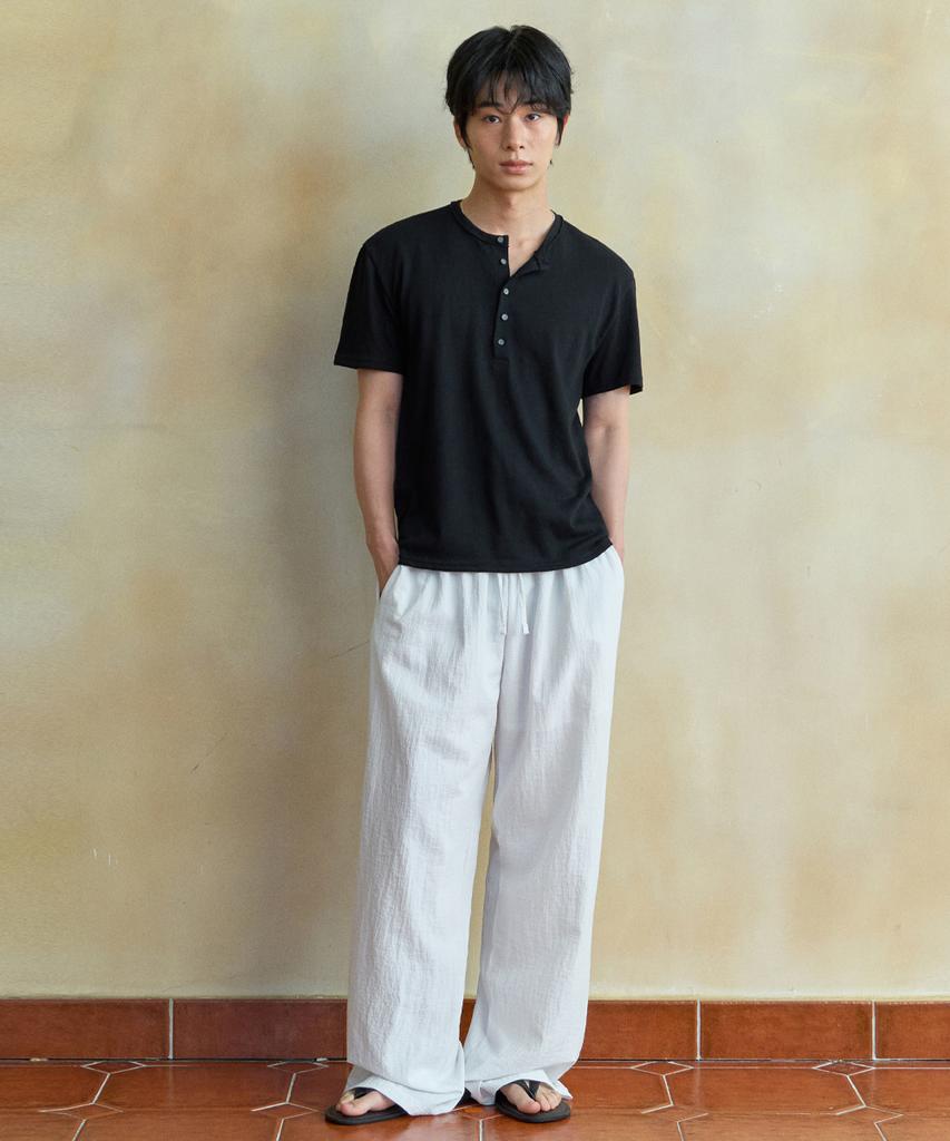 Wednesday Oasis Yoru Elastic Banded Semi-Wide Pants_Ivory(Wb6Pt21)