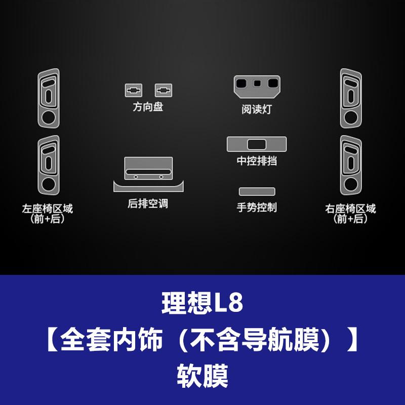 For Lixiang L9 L8 L7 L6 MEGA 2024 Tempered Glass Screen Protector Films Navigation trument Rear Seat Screen Anti-Scratch Film