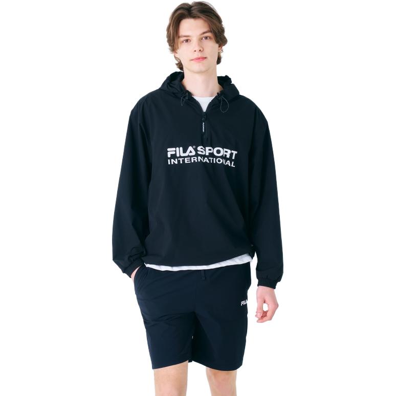 FILA Sweatshirts Unisex Black Hooded Thin Regular FS2JKF2132X_BLK