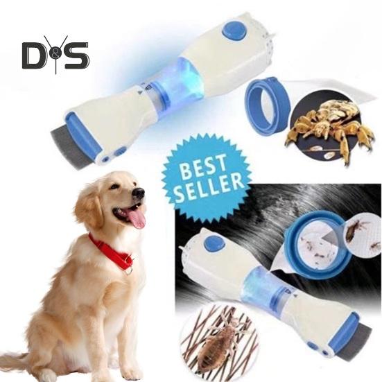 Pet Hair Flea Remover Pet Comb Stainless Steel Teeth Combs Vaccum Comb Cooties Louse Catcher Deworm Device for Small Medium Large Pets