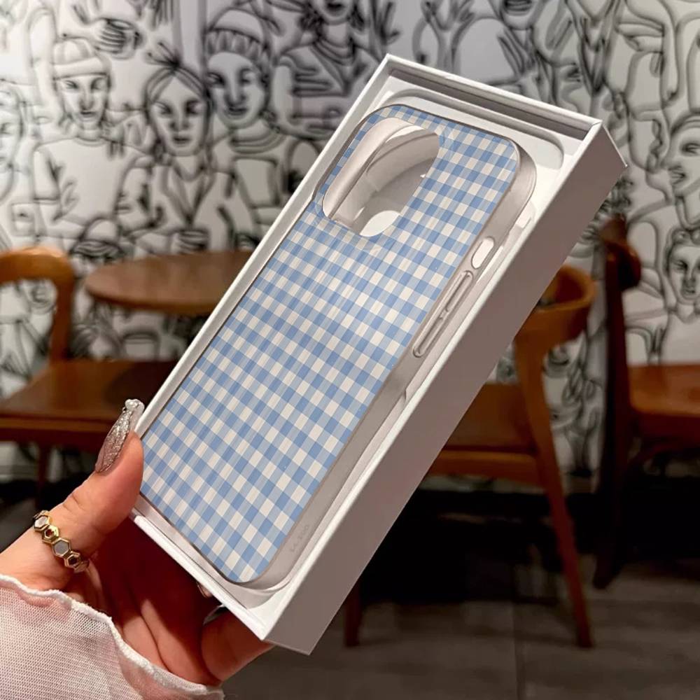 Simple Chic Lattice Pattern Corrugated Pattern For IPhone 17 16 15 14 13 12 11 16 Pro Max Plus Pro Non-slip Phone Cover