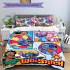 3pcs Lilo, Stitch Printed Bedding Set, Breathable And Soft, Machine Washable, Christmas Gift, Suitable for Bedroom Decoration, 074