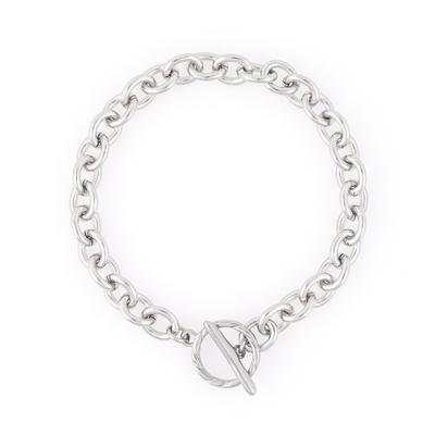 Jbans Classic 8Mm Bold Ring Surgical Steel Wheel Line Toggle Bar Chain Bracelet (C2501Ac1249_Sv)