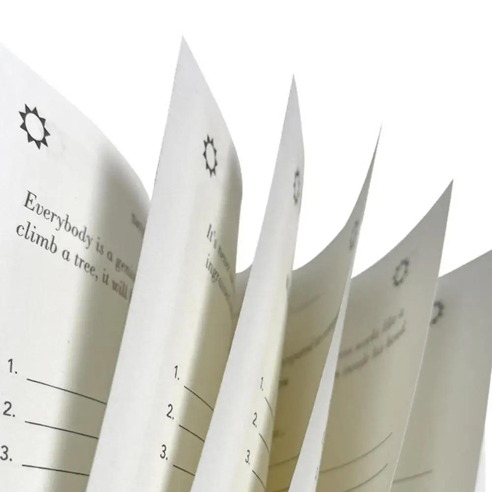 A5 Paper Daily Notebook Ribbon Bookmark Schedule Notebook Gratitude Journal Notebook  Reflection