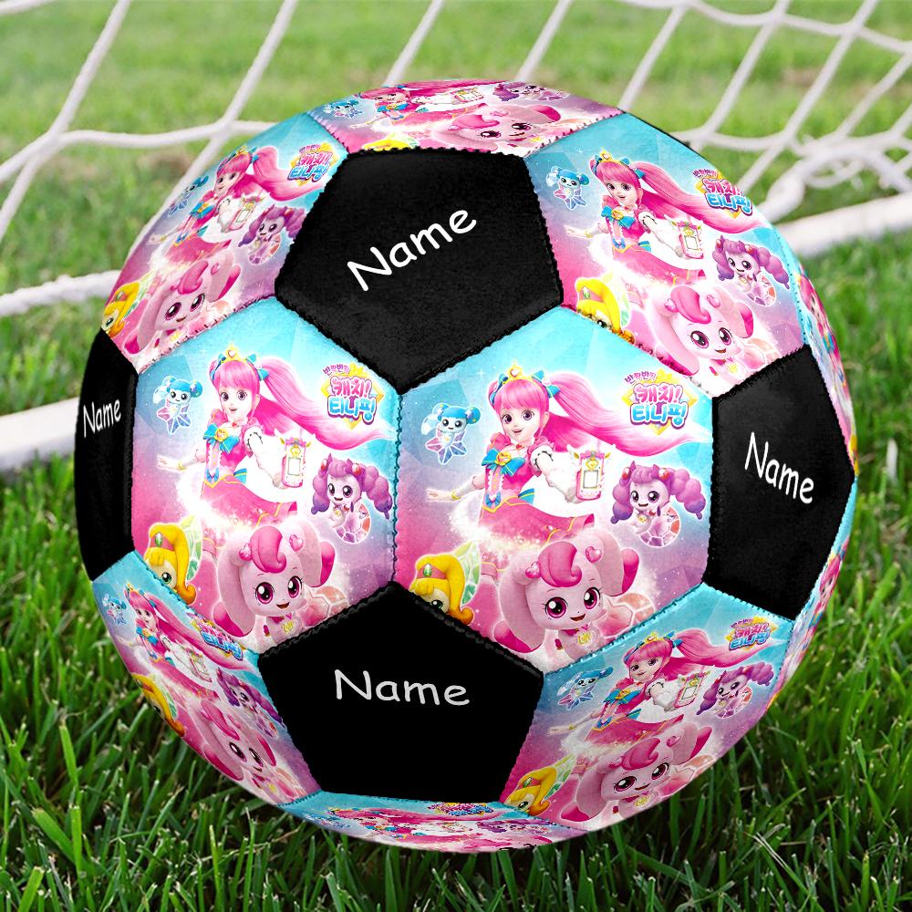 Custom Name Twinkle Catch Teenieping Theme Size 5 Soccer Ball, Suitable for Both Indoor and Outdoor Matches, a Gift Suitable for Everyone.