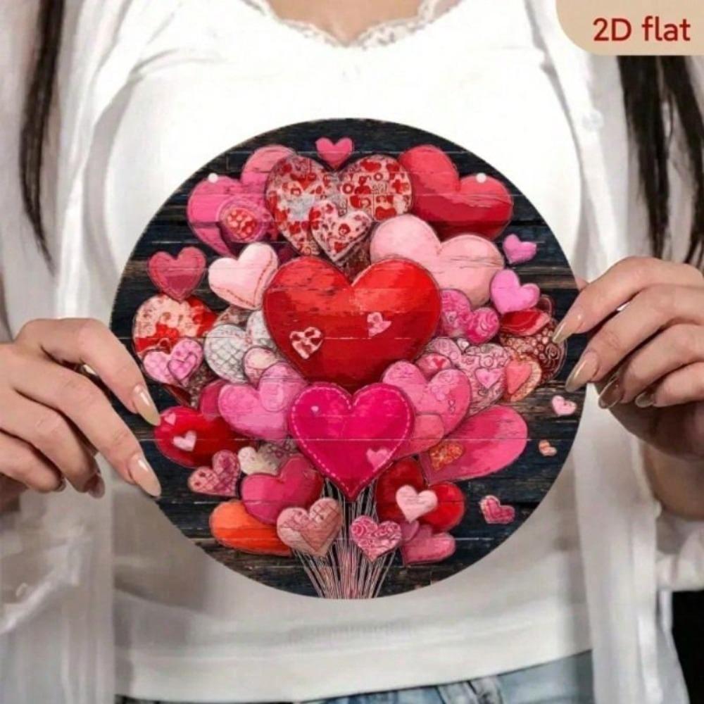 Metal Poster Wall Art, Valentine Heart Rustic Home Decor