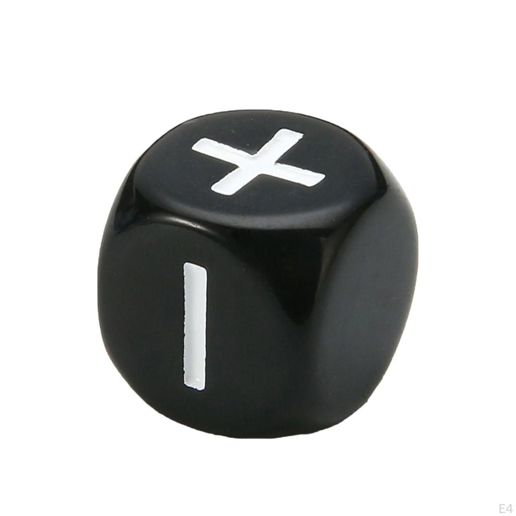 10 Pieces Symbol Dice Add Subtract Mathematical Accs Durable Square Math Counting Teaching
