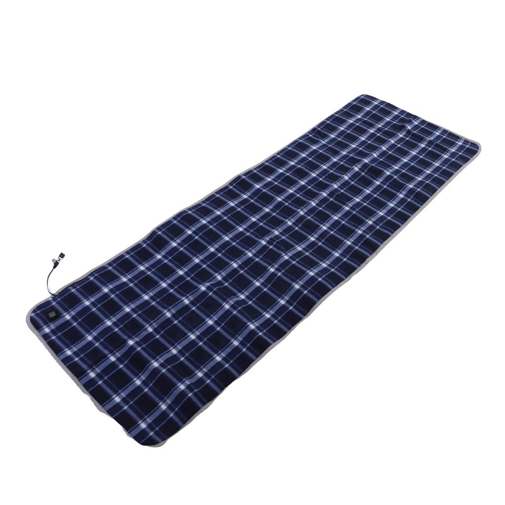USB Heated Sleeping Bag Pad 5 Heating Zones 3 Temperature Levels Heated Sleeping Bag Liner for Cold Weather Camping